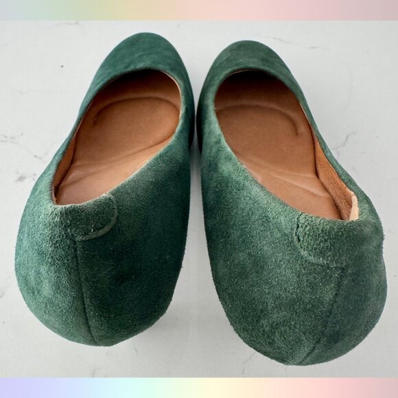 Clarks Indigo Moss Green Suede Heels – Size 7 - Picture 2 of 6